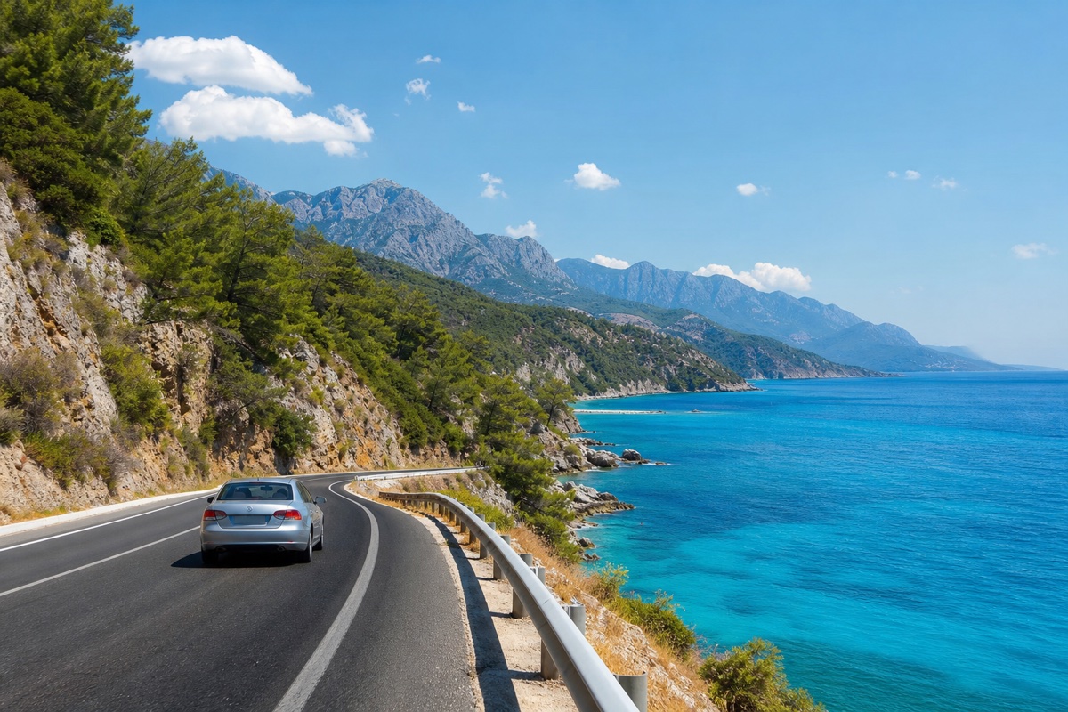 Driving from Antalya to Belek, Side, Kemer and Alanya